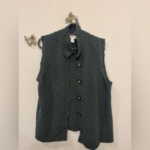 Christopher & Banks Dark Gray Sleeveless Knit Top